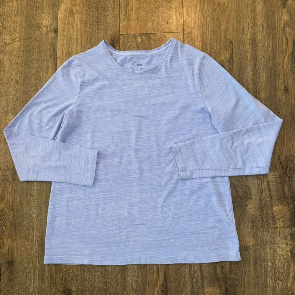 Croft & Barrow Women's Size L Casual Long Sleeve Tee Shirt Exercise Yoga Workout
